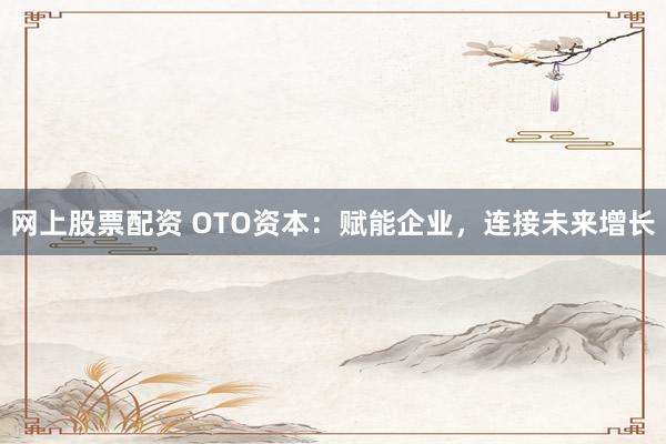 网上股票配资 OTO资本：赋能企业，连接未来增长