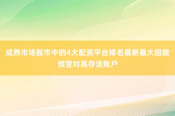 成熟市场股市中的4大配资平台排名最新最大回撤预警对高存活账户