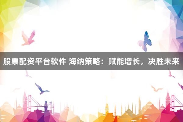 股票配资平台软件 海纳策略：赋能增长，决胜未来