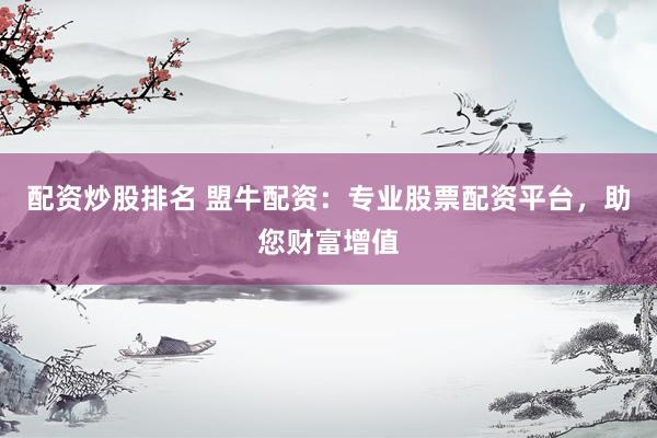 配资炒股排名 盟牛配资：专业股票配资平台，助您财富增值