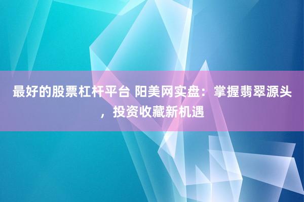 最好的股票杠杆平台 阳美网实盘：掌握翡翠源头，投资收藏新机遇